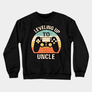 Leveling up to uncle 2024  video men Crewneck Sweatshirt